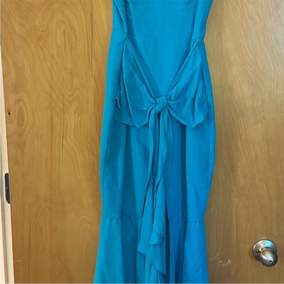 PatBO blue teal ruffle tiered Maxi dress XS (2) - Picture 7 of 7